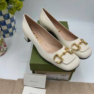 Women’s Gucci horse bit leather ballet, flat size 41 made in Italy